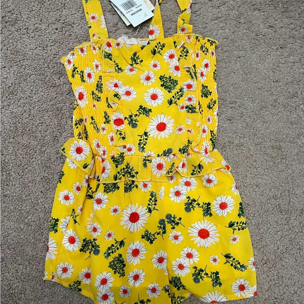 Yellow Floral Romper